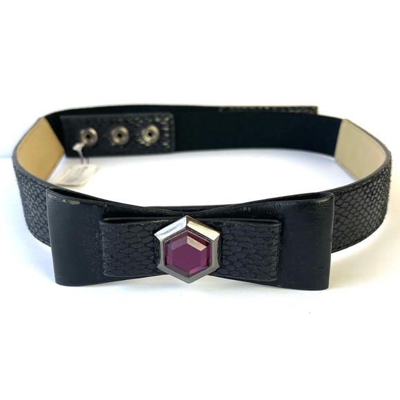 WHBM PURPLE STONE BOW STRETCH BELT main image 5